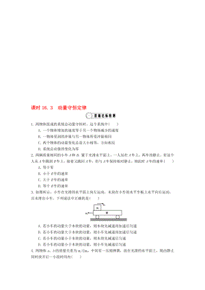 高中物理 163 动量守恒定律作业 新人教版选修35..doc