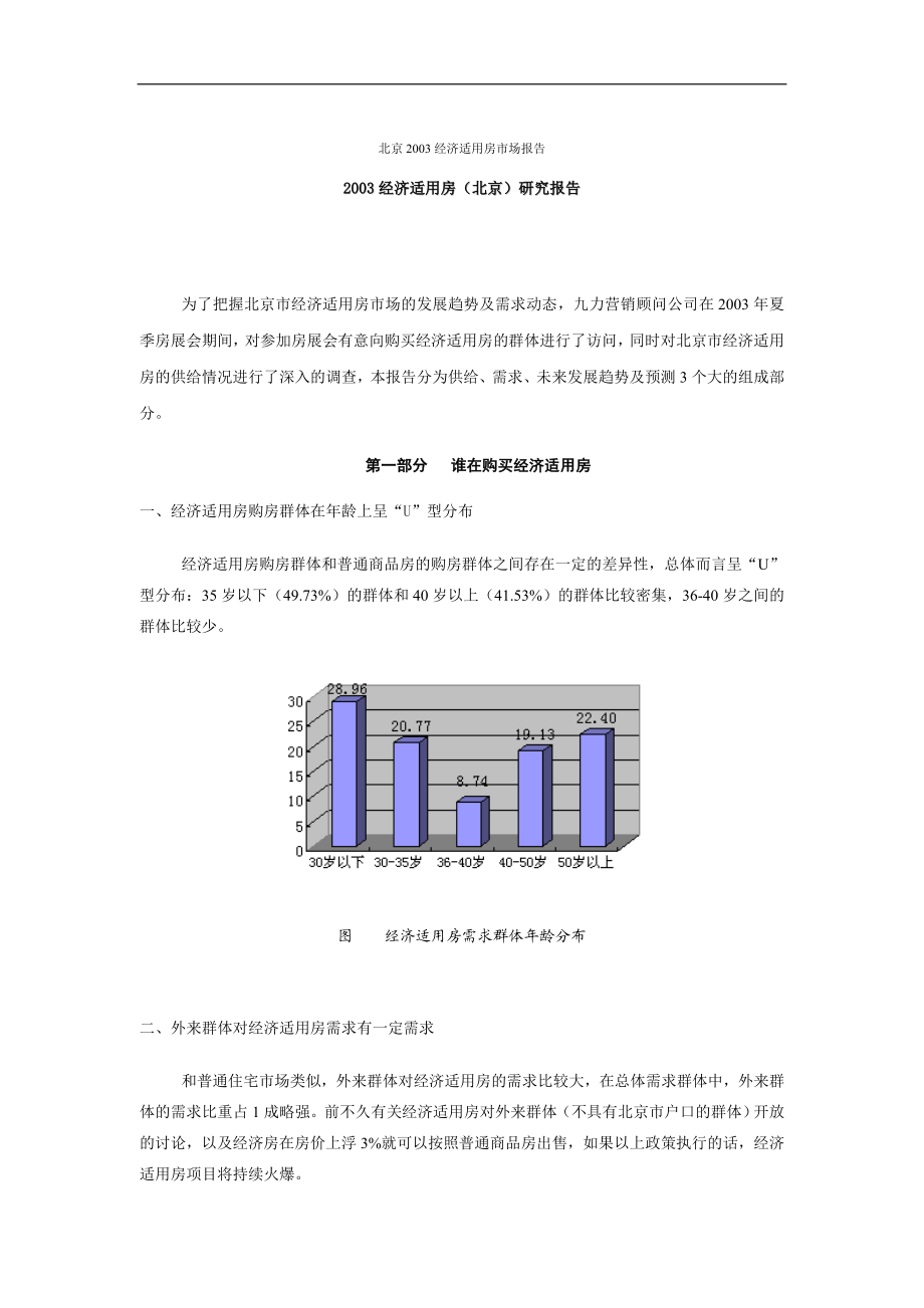 北京经济适用房市场报告DOC16页.doc_第1页