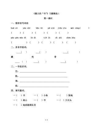 《最大的“书”》习题精选1.doc