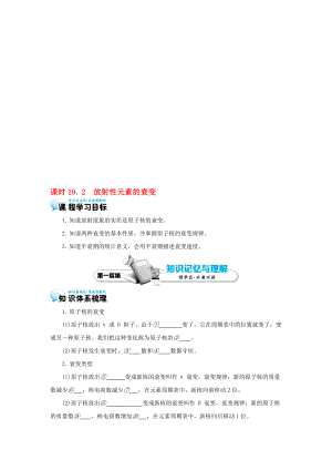 高中物理 192 放射性元素的衰变学案 新人教版选修35..doc