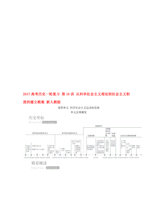 高考历史一轮复习 第16讲 从科学社会主义理论到社会主义制度的建立教案 新人教版..doc