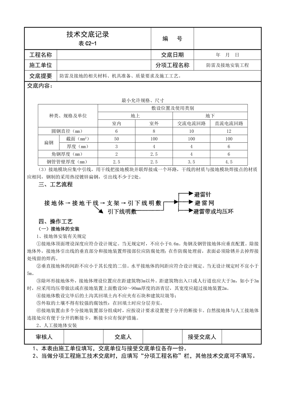 防雷及接地技术交底记录.doc_第3页