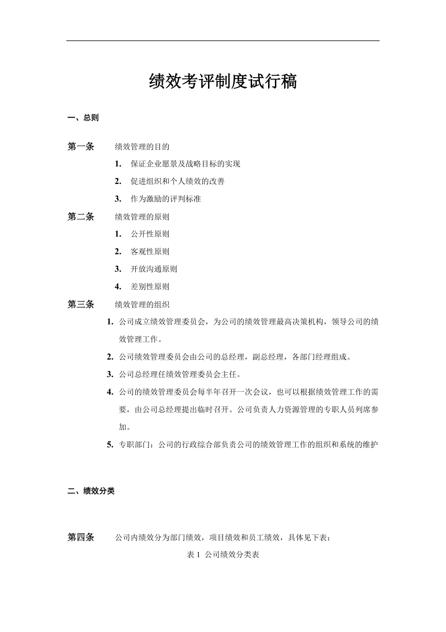 企业管理咨询有限公司绩效考评制度.doc_第1页