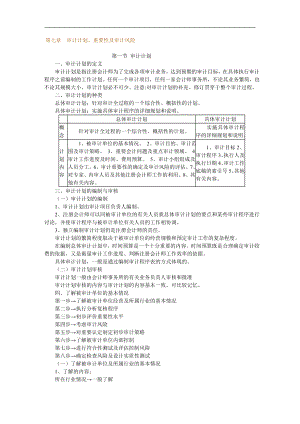 审计计划、重要性及审计风险.doc