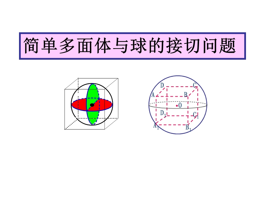 《多面体与球的接切问题》课件.ppt_第1页