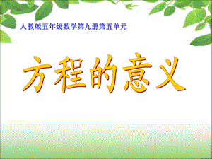 《简易方程》方程的意义.ppt