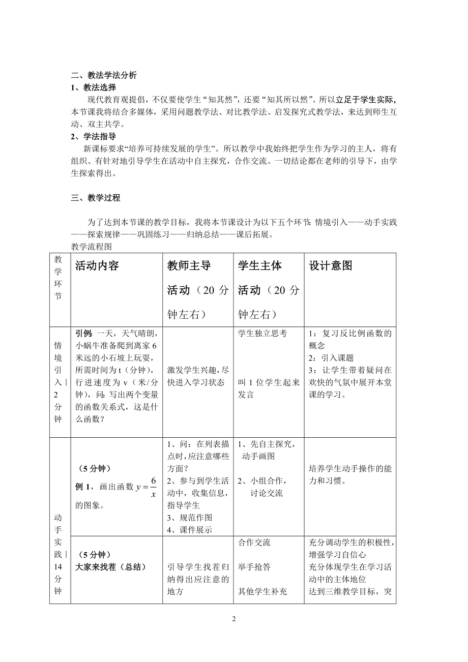 反比例函数说课稿.doc_第2页