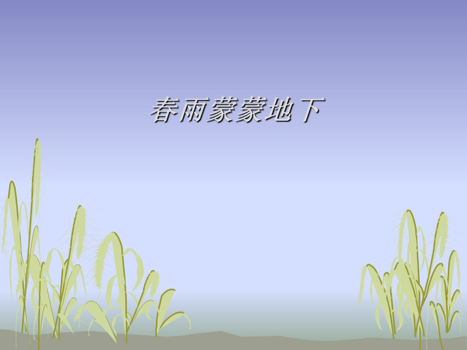 《春雨蒙蒙地下》课件.ppt_第1页