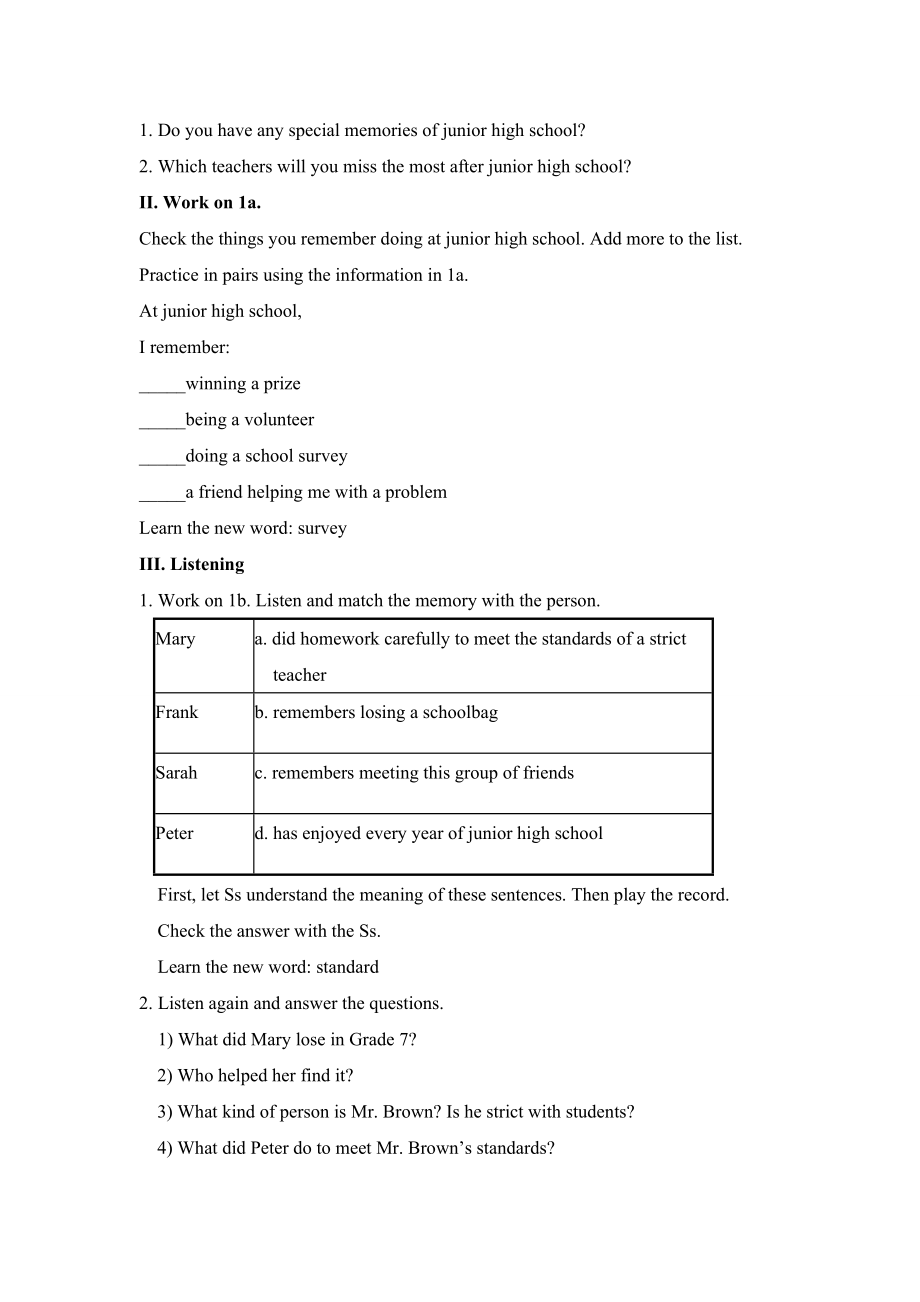 Unit14IremembermeetingallofyouinGrade7教案 (2).doc_第2页