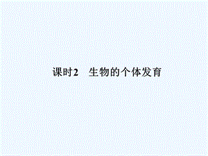 《金版新学案》2011高三生物一轮 课时2 生物的个体发育课件 必修5.ppt