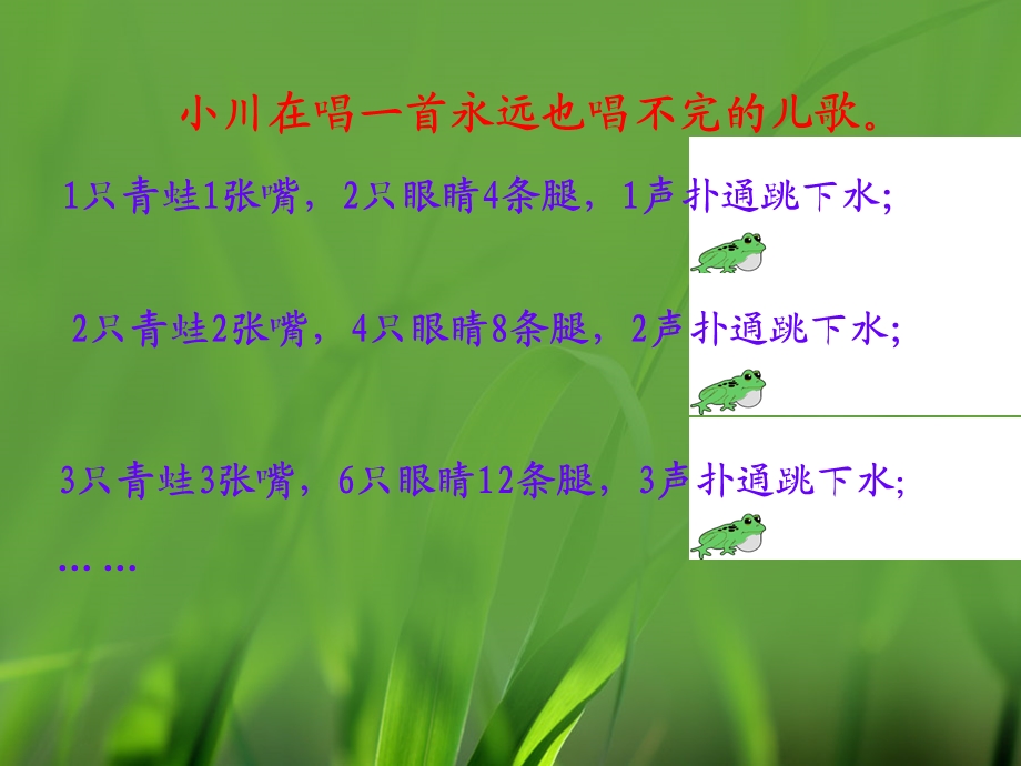 《用字母表示数和数量关系（例1、例2）》教学课件.ppt_第2页