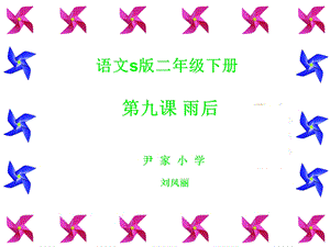 语文s版二年级下册第九课《雨后》.ppt