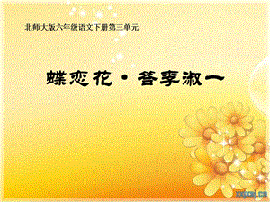 蝶恋花·答李淑一PPT课件.ppt