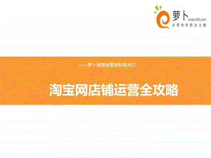 淘宝店铺运营全攻略.ppt.ppt