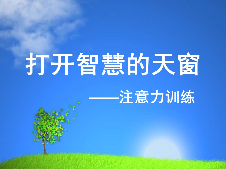 主题班会注意力训练.ppt_第1页