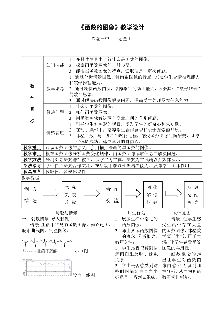 《函数的图象》教学设计-兴隆一中-谢金山.doc_第3页