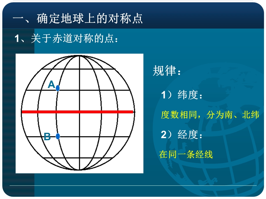 确定地球上的对称点与球面两点间的距离.ppt_第2页