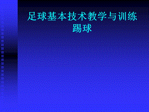 足球基本技术教学与训练—踢球.ppt