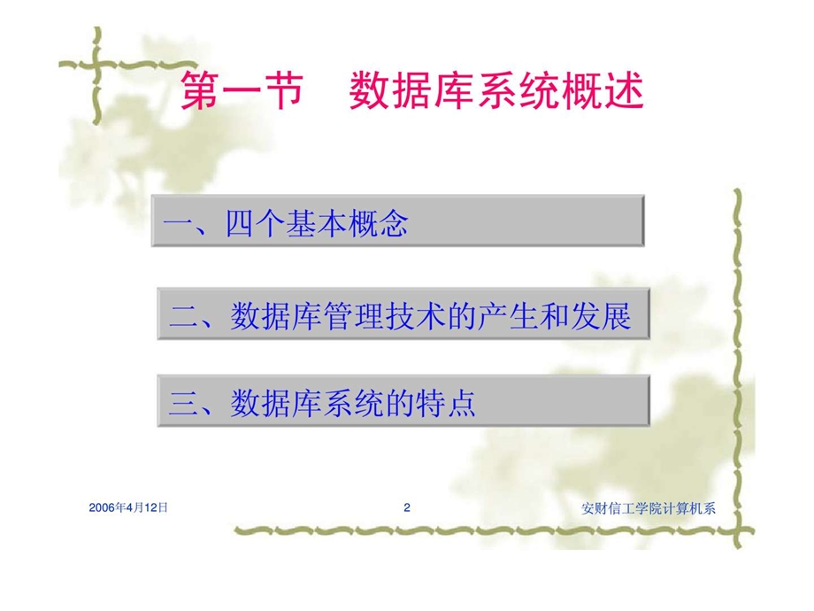 数据库原理及应用第一章绪论安徽财经大学信息工程学院.ppt_第2页