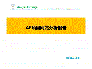 ae项目网站分析报告.ppt