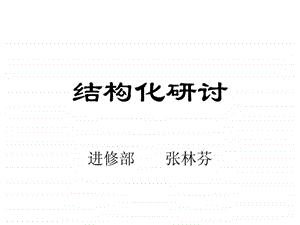 张林芬结构化研讨四副眼镜法.ppt