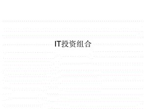 it投资组合.ppt