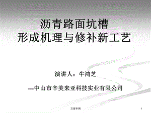 交通运输沥青路面坑槽形成机理与修补工艺.ppt