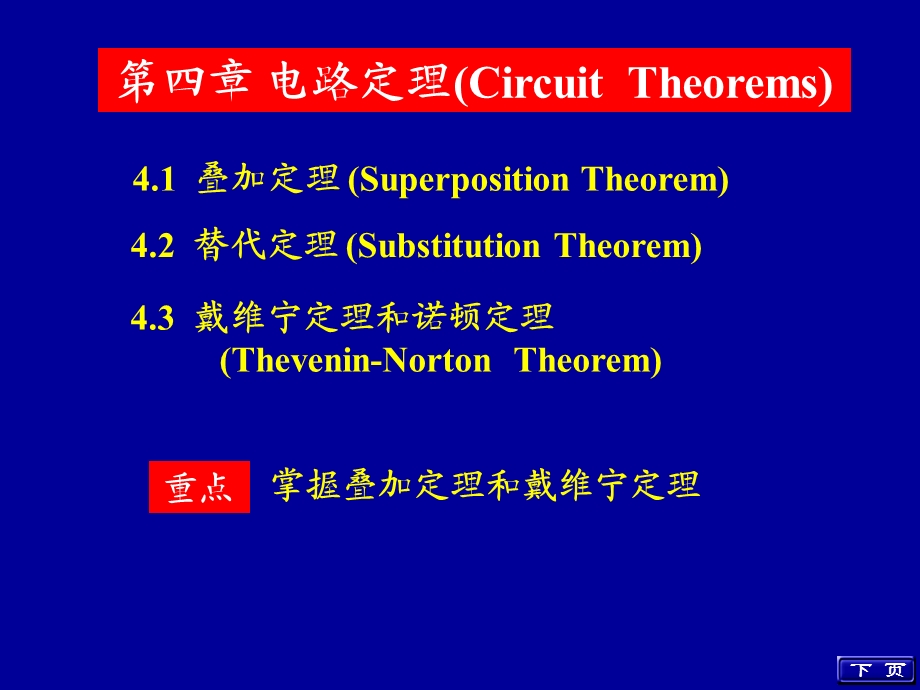 第四部分电路定理CircuitTheorems教学课件.ppt_第1页