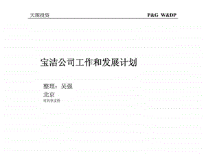 宝洁公司工作和发展计划.ppt