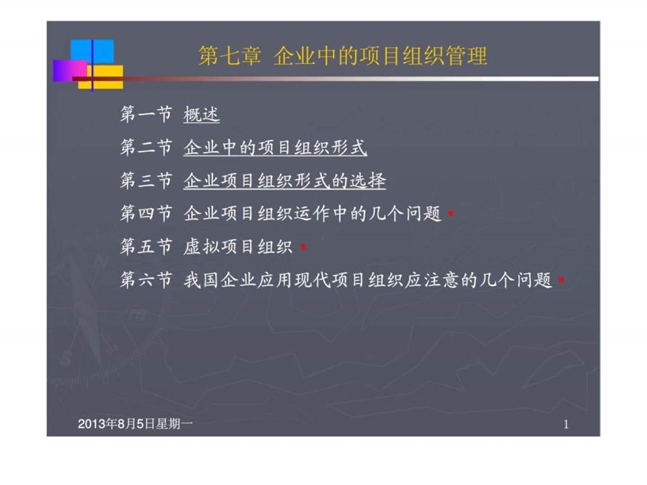 7第七章企业中的项目组织管理.ppt_第1页