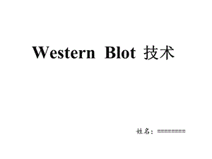 westernblot技术.ppt