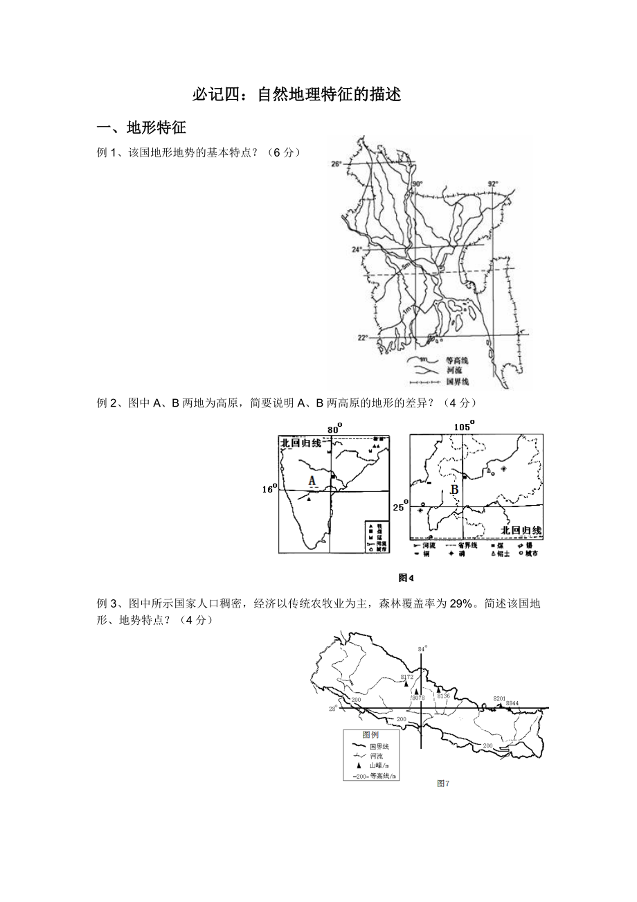 必记四地理特征描述.doc_第1页