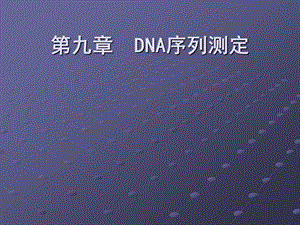 第九章DNA序列测定.ppt