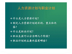 人力资源计划与职业计划.ppt