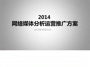 网络媒体分析运营推广方案2.ppt