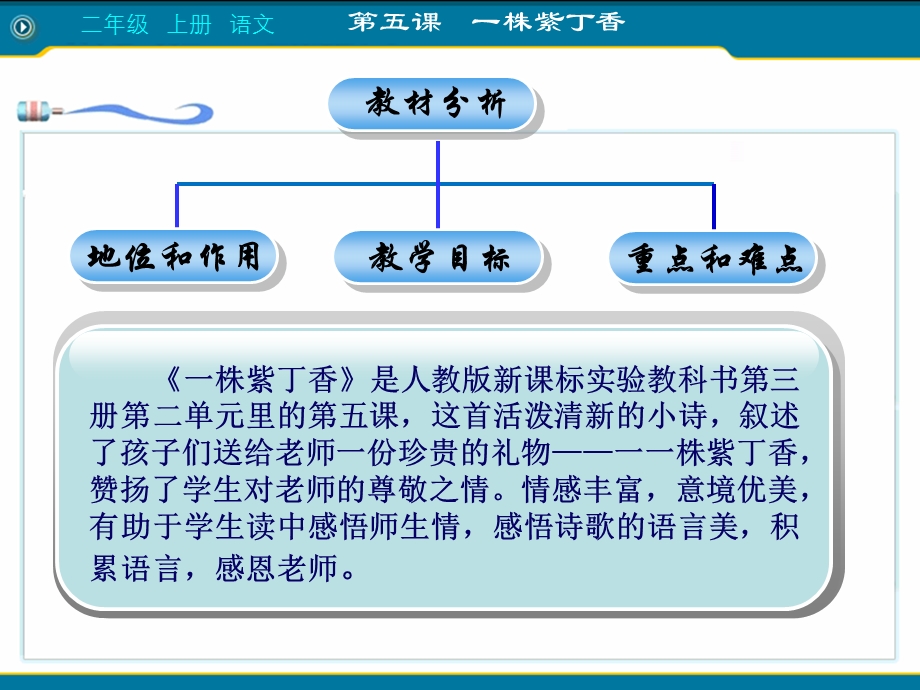 石油南路小学《一株紫丁香”》说课.ppt_第3页