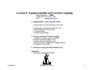 RF射频电路设计英文课件Lecture08Equipotentialityandcurrentcoupling.ppt