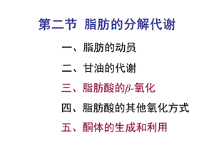 第二节脂肪的分解代谢.ppt