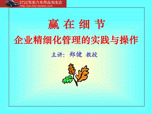 赢在细节企业精细化管理的实践与操作.ppt.ppt