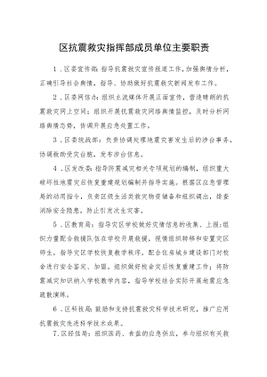 区抗震救灾指挥部成员单位主要职责.docx