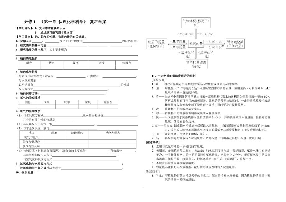 必修1第1章复习学案.doc_第1页