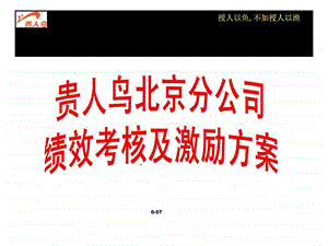 贵人鸟北京分公司绩效考核与激励方案.ppt