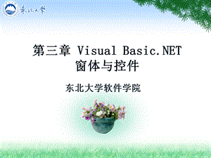 第三章VisualBasicNET窗体与控件.ppt