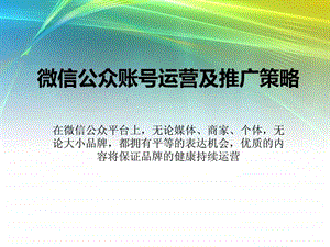 汇总微信公众账号运营及推广策略.ppt