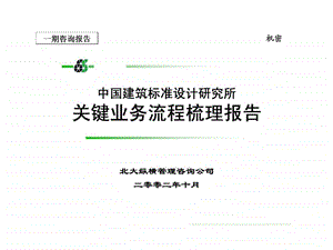 中国建筑标准设计研究所关键业务流程梳理报告一期咨询报告.ppt