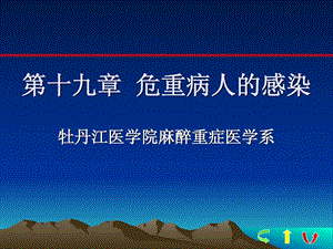 第十九章危重病人的感染牡丹江医学院.ppt.ppt