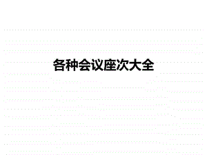 各种会议座次大全超级实用.ppt.ppt