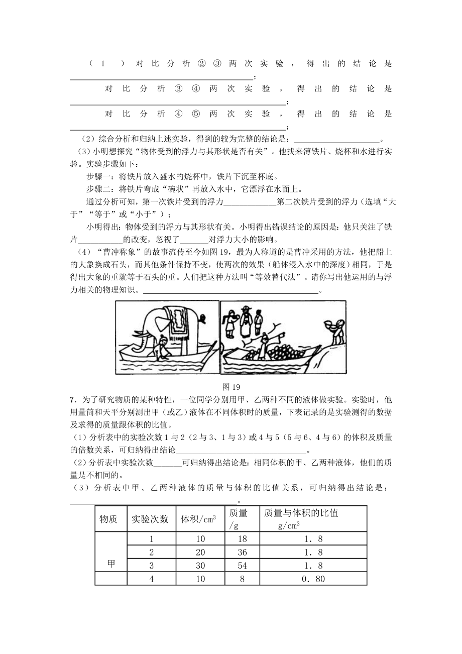 初中物理力学实验专题训练.doc_第3页