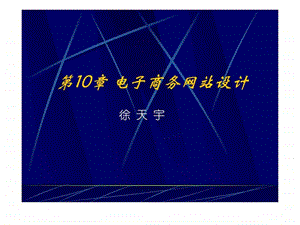 第10章电子商务网站设计.ppt