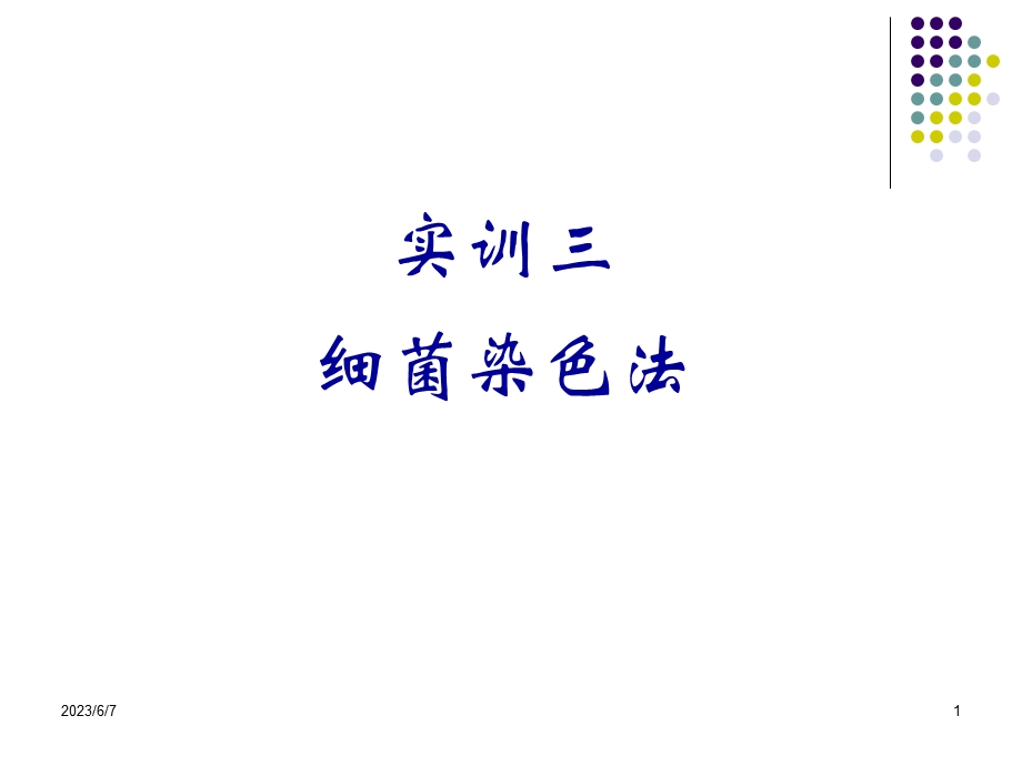 实训三细菌染色法.ppt_第1页